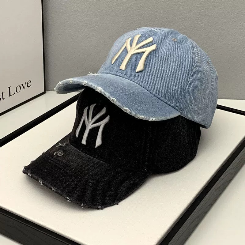 Korean fashion brand hat men's Denim baseball cap new soft top peaked cap women's all-match casual face-looking small sun hat