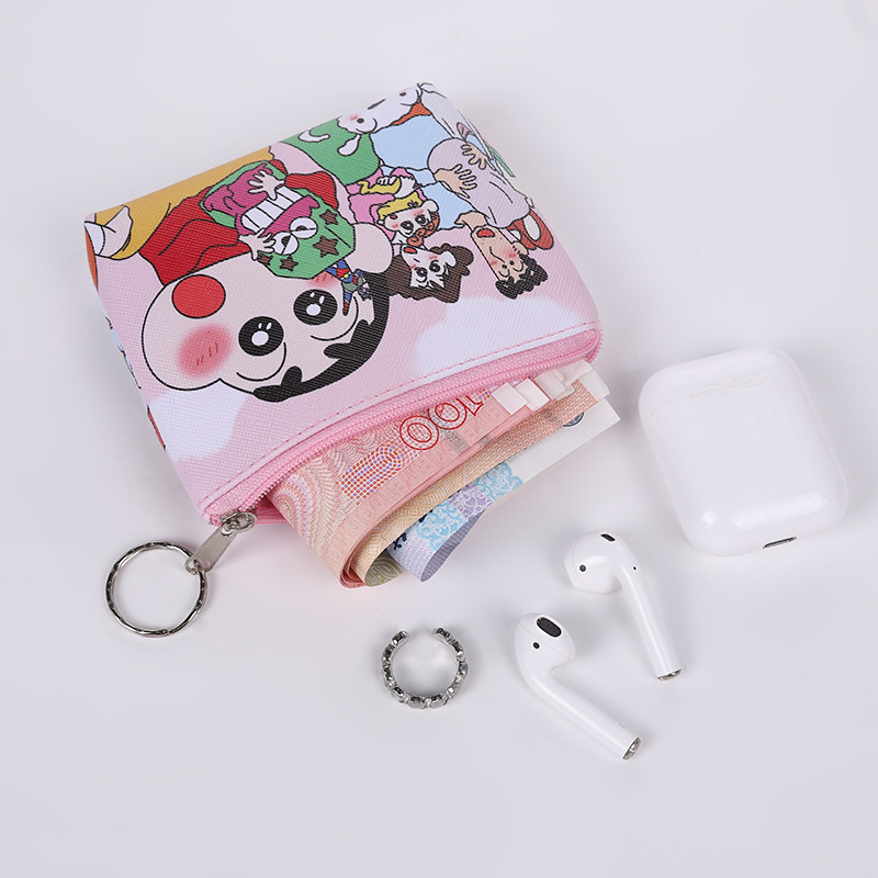 New Crayon Shin Children's Cartoon Bag Coin Purse Simple Men's and Women's Student Wallet Storage Bag Factory Direct Supply