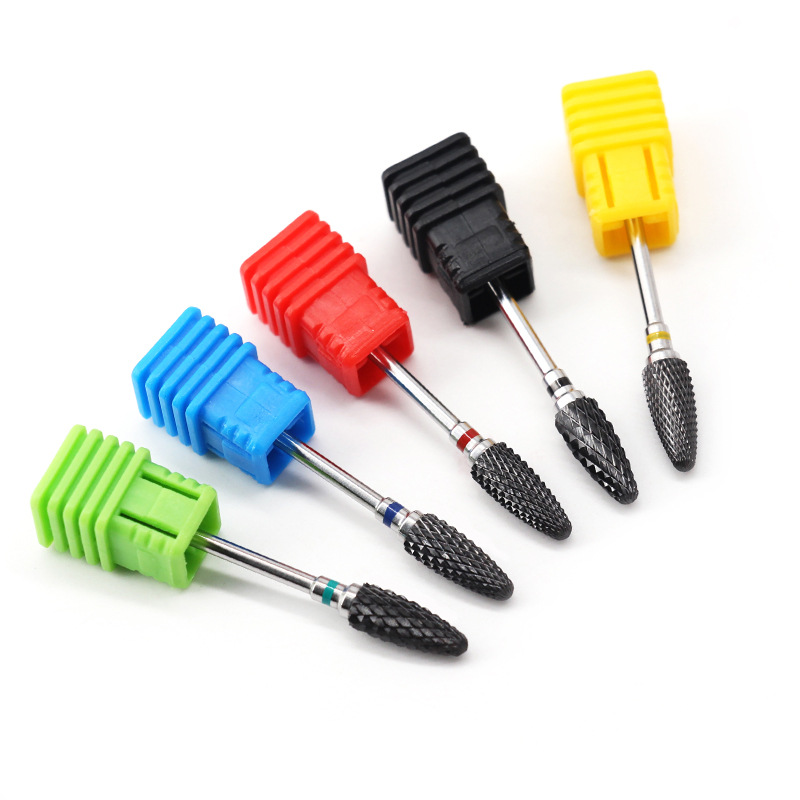 Tungsten steel grinding head nail art ceramic corn head electric nail grinding machine alloy grinding head tool set in stock