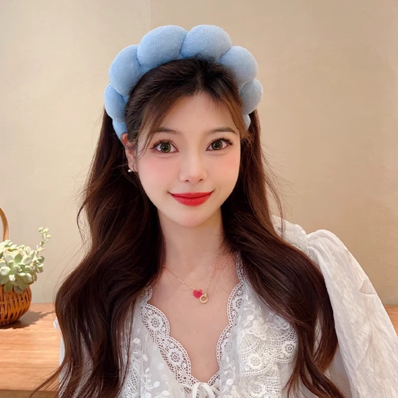 Candy color cloud headband female 2023 new high Skull top hair band High sense all-match hair band temperament hairpin headband