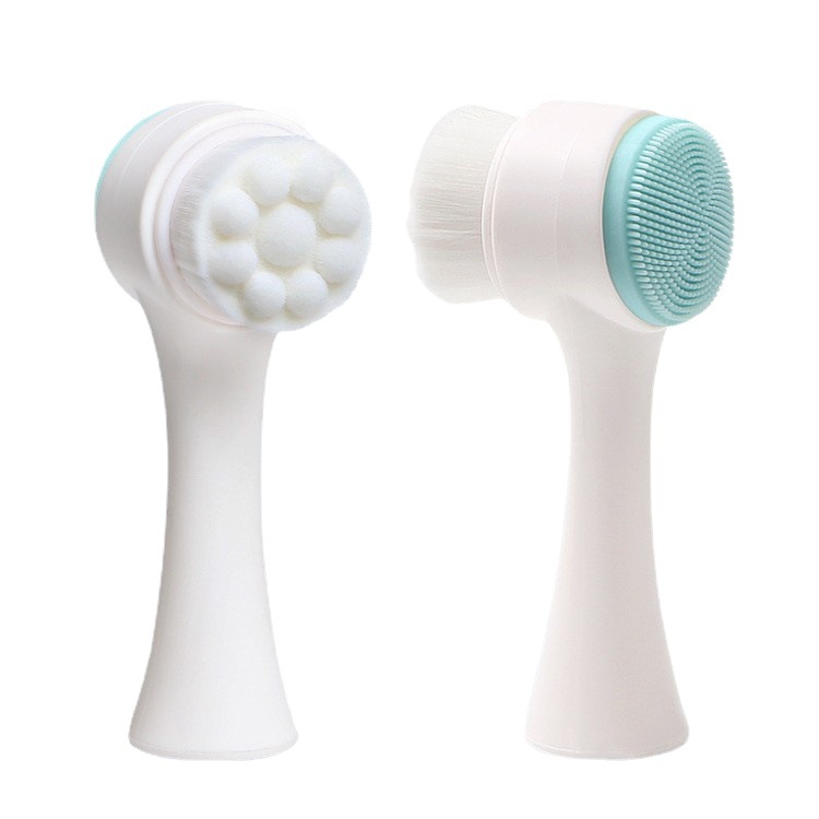 Shake the same style silicone face washing brush manual face washing brush soft hair cleaning brush double-sided massage brush