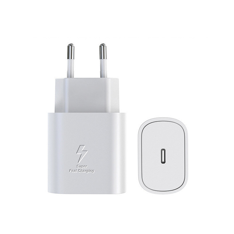 Cross-border PD25W mobile phone charger for Samsung note10/S22 typec fast charging head European charging head