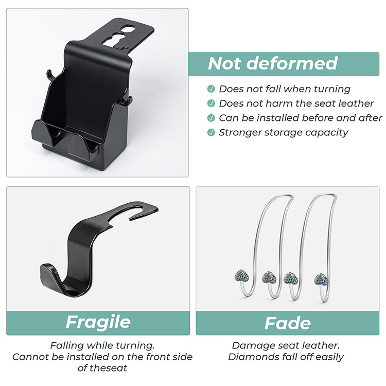 Car seat hook seat backrest hook hook storage car hook storage box mobile phone bracket private mold