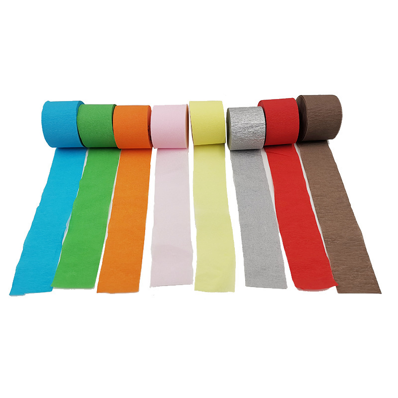Crepe Paper Roll Wedding Decoration Birthday Party Background Wall Layout Crepe Paper Color Flower Paper Roll Ribbon Wholesale