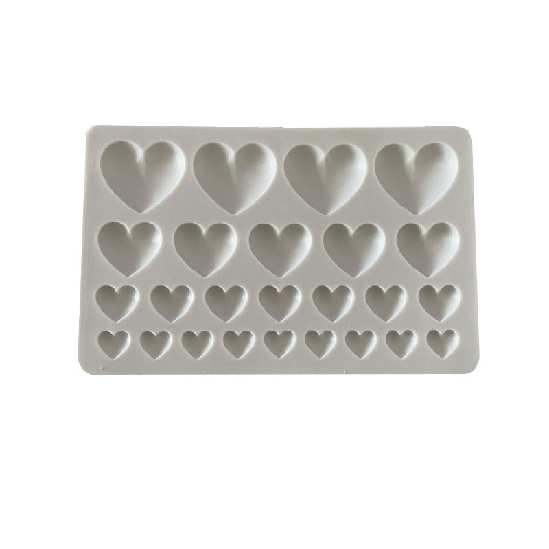DIY Size Love Silicone Mold Chocolate Dessert Decoration Fondant Cake Valentine's Day Love Plug-in Edge