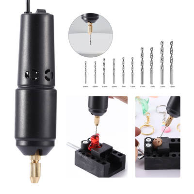 Cross-border supply 360 type black usb mini electric drill Jade glue Crystal Pearl punching machine micro electric mill