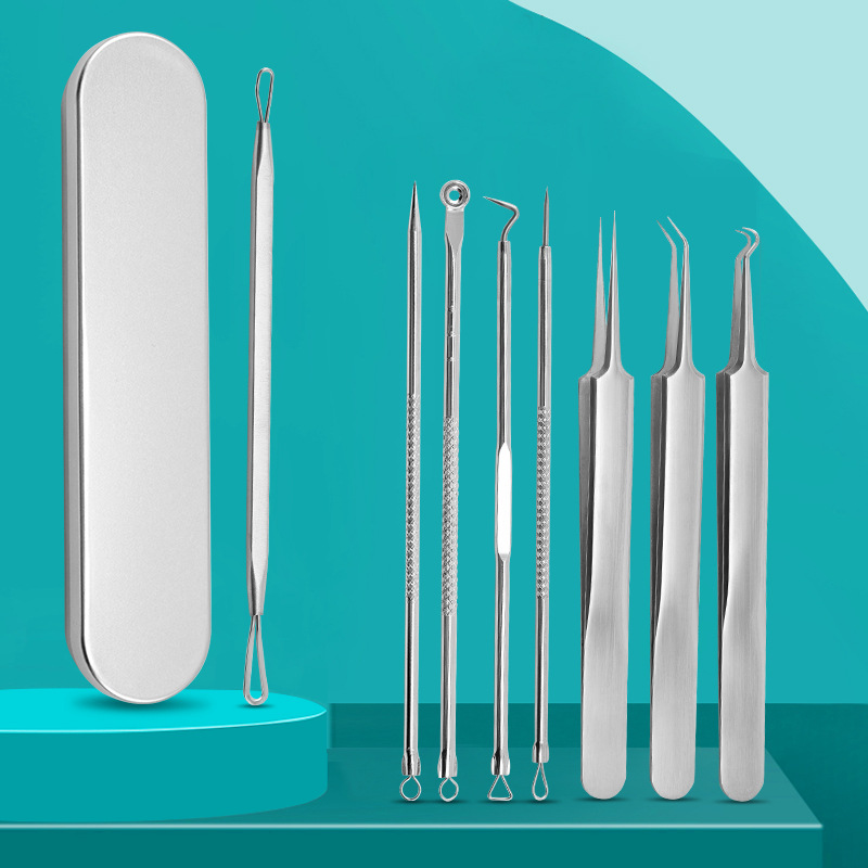 Stainless steel acne needle set acne needle blackhead clip acne needle cell clip beauty needle acne clip set