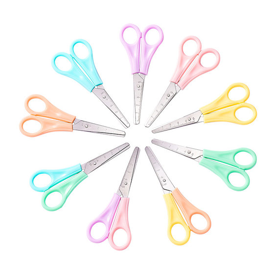 Spot scissors, DIY office scissors scale ruler cut hand scissors student scissors