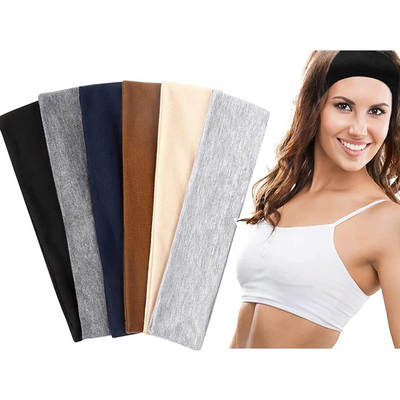 European and American simple sports hair band running sports antiperspirant yoga headband unisex solid color single ring hair band