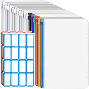 Cross-border foreign trade supply A6 frosted PVC color zipper bag notebook storage bag loose-leaf book replacement inner core