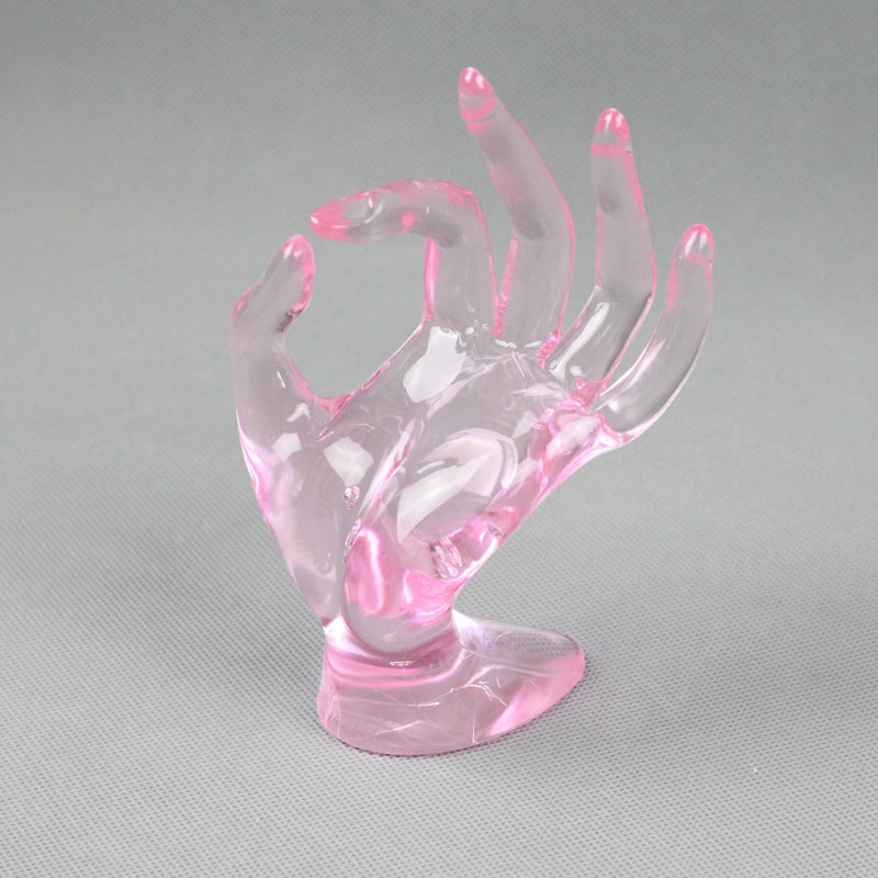 Transparent OK Hand Ring Display Rack Jewelry Store Display Rack Jewelry Rack Hand Model Props Counter Display Ornaments
