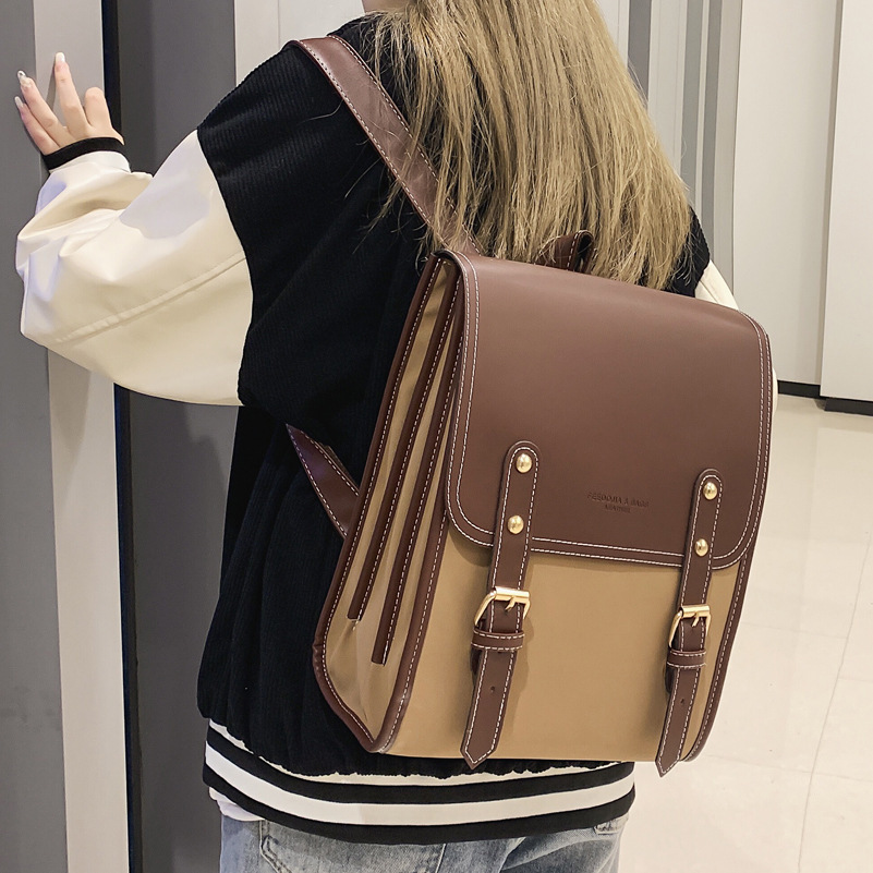 Korean-style ins Antique Backpack Women's Campus Mori Retro All-match Large Capacity Student Schoolbag Computer Backpack