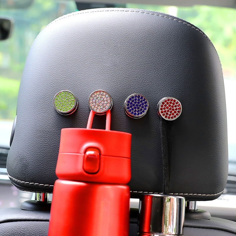 Car Hook Car Home Dual-use Personality Diamond Small Hook Mini Seat Back Creative Multifunctional Paste Hook
