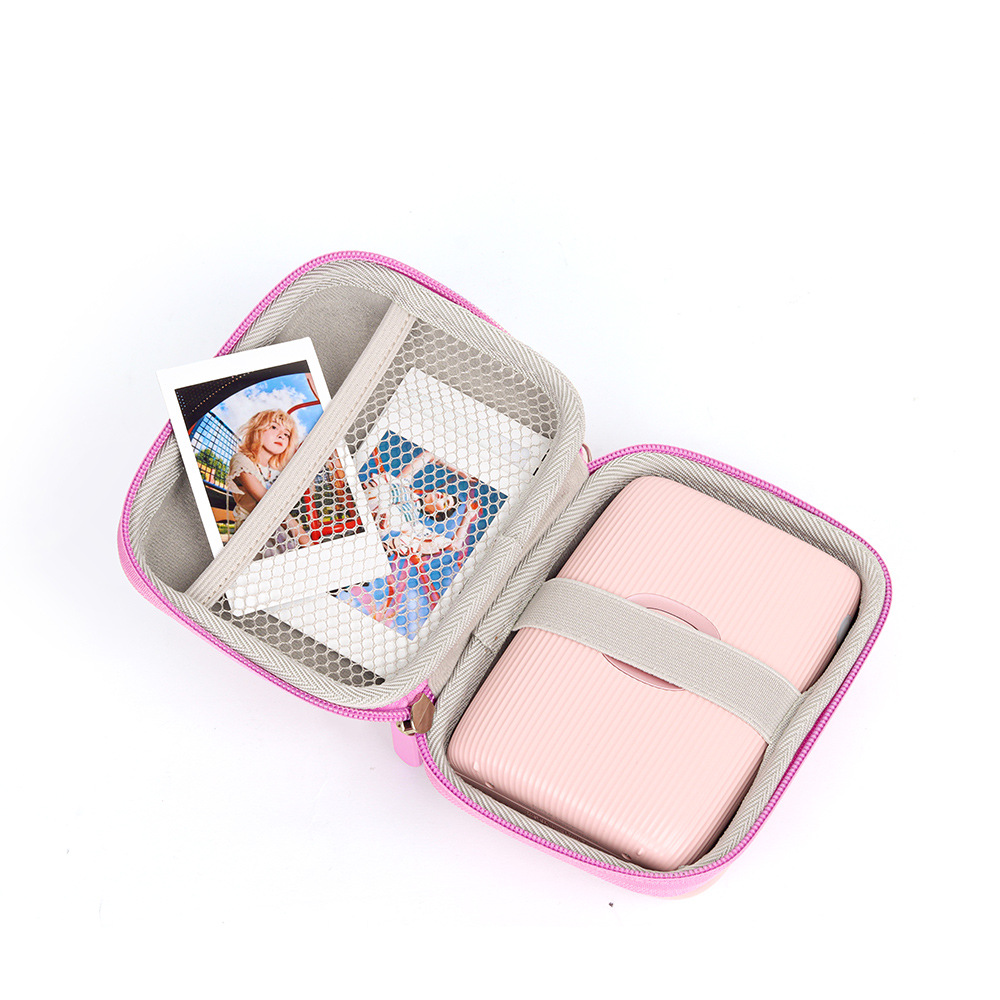 Universal camera PU leather storage bag is suitable for mini EVO, link and liplay hard case protection bag