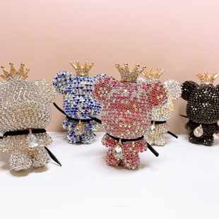 Car aromatherapy creative diamond-encrusted cute bear violent bear Korean car perfume clip air outlet air conditioning Port jewelry