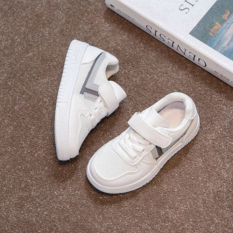 Children's White Shoes 2023 Spring and Autumn New Mesh Large Children's Girls Children's Shoes Children's Casual Shoes Breathable Board Shoes