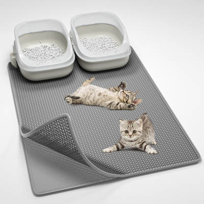 Cat Litter Pad pvc Rectangular Pet Pad Cat Rubbing Foot Mat Cat Litter Anti-take-out Pad Cat Toilet Floor Mat