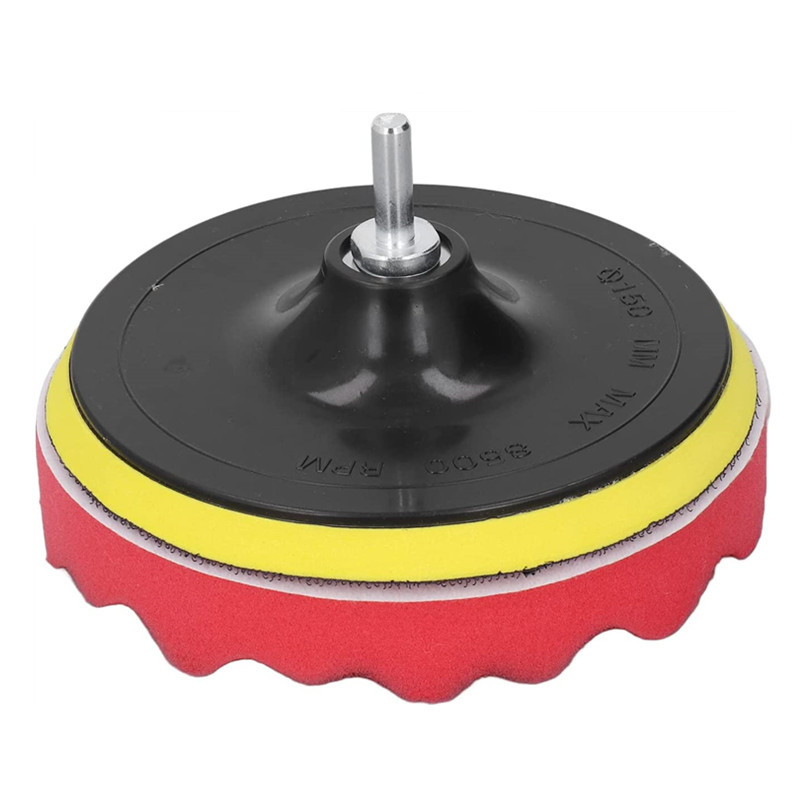 Cross-border products 3 4 5 6 7 inch 8 pieces car back velvet polishing sponge plate wool pad polishing wheel polishing pad