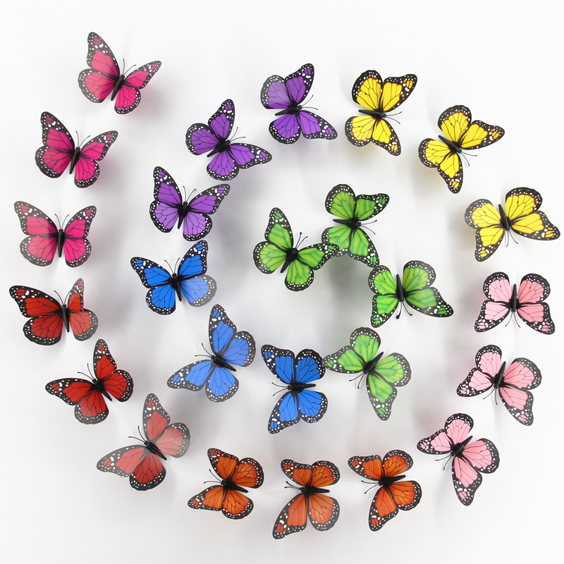 12CM simulation butterfly home decoration crafts magnetic refrigerator wall stickers 10 sets