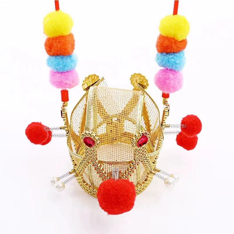 Net Red New Luminous Top Hat Monkey King Hat Electroplating Luminous Zijin Crown Scenic Spot Stall Explosions