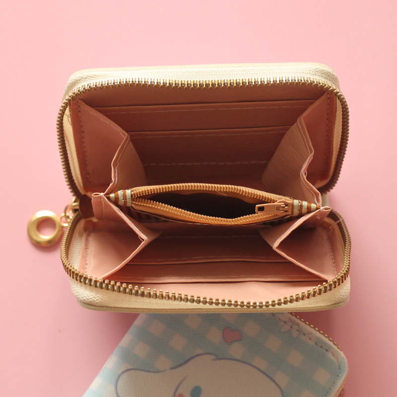 2025 New Fashion Cartoon Student Small Cute Bear Zipper Short Women Zipper Wallet Change