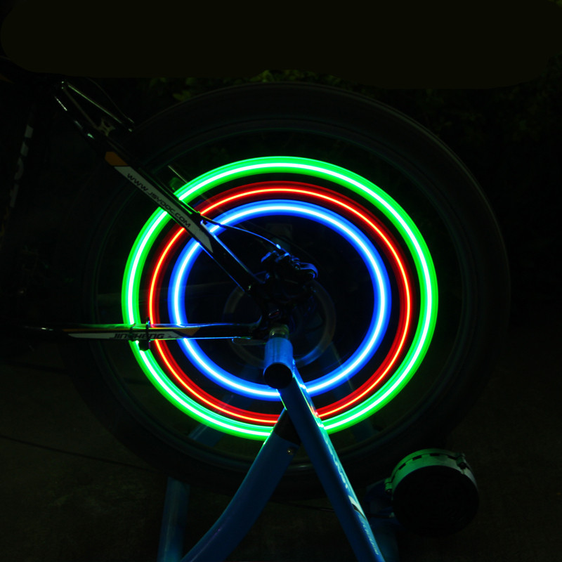 Velosipēda spieķu gaisma kalnu velosipēda tērauda stieples gaisma LED karstā riteņa balansiera riteņa dekorācija gaisma braukšanas aprīkojums piederumi_voghion.com