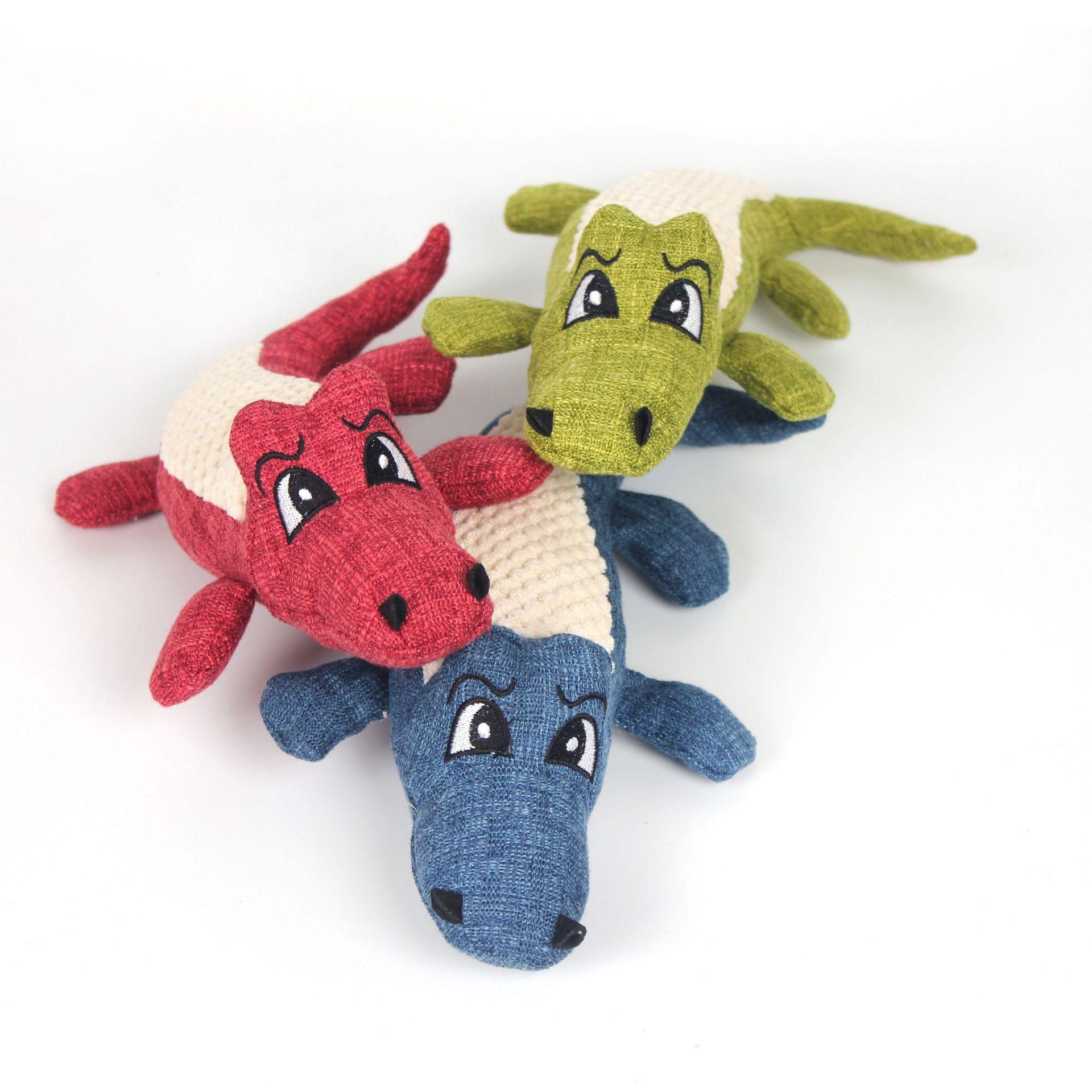 Factory direct explosive dog plush voice pet toys bite-resistant teeth grinding teeth simulation alligator toys wholesale