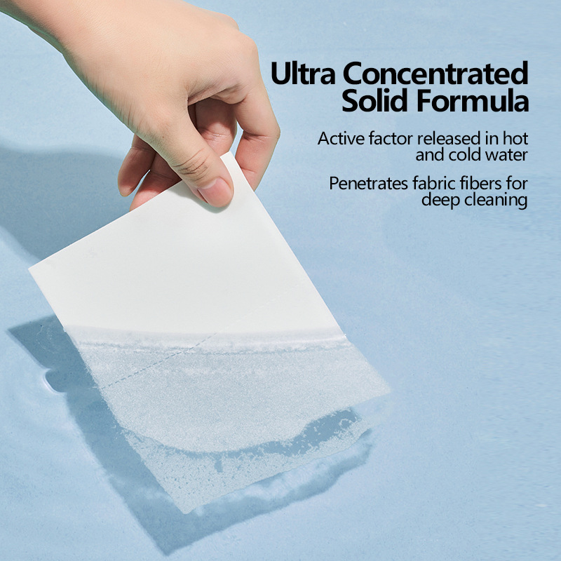 Cross-border Bubble Paper Laundry tablet 60 Pieces Laundry tablet Concentrated Deep Cleaning Color Care Fragrance Paper