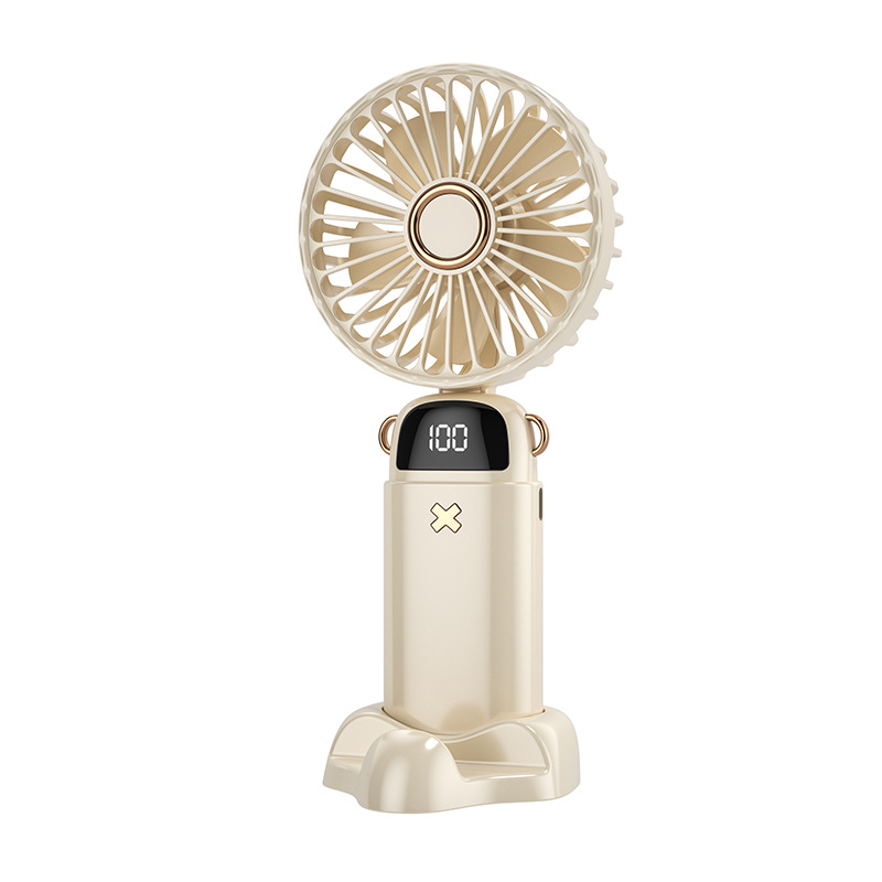 Explosive usb fan handheld mini portable student small fan digital display folding aromatherapy small electric fan
