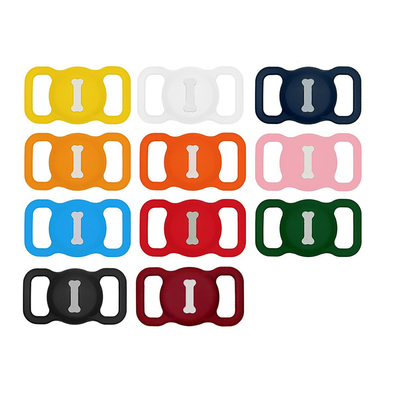 Suitable for Apple Airtag Dog Pet Collar Protective Case Apple Tracker Key Anti-lost Positioning Silicone Case
