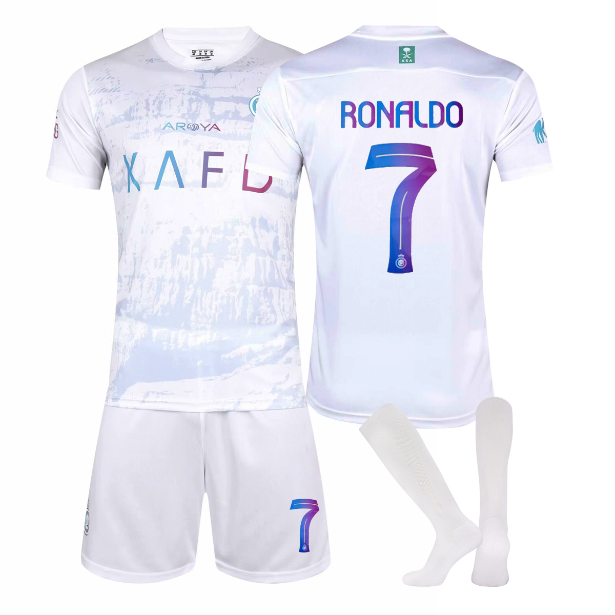 Foreign trade wholesale 2324 new arrival Victory football uniform No. 7 C Luo Jersey 10 Mane adult children suit