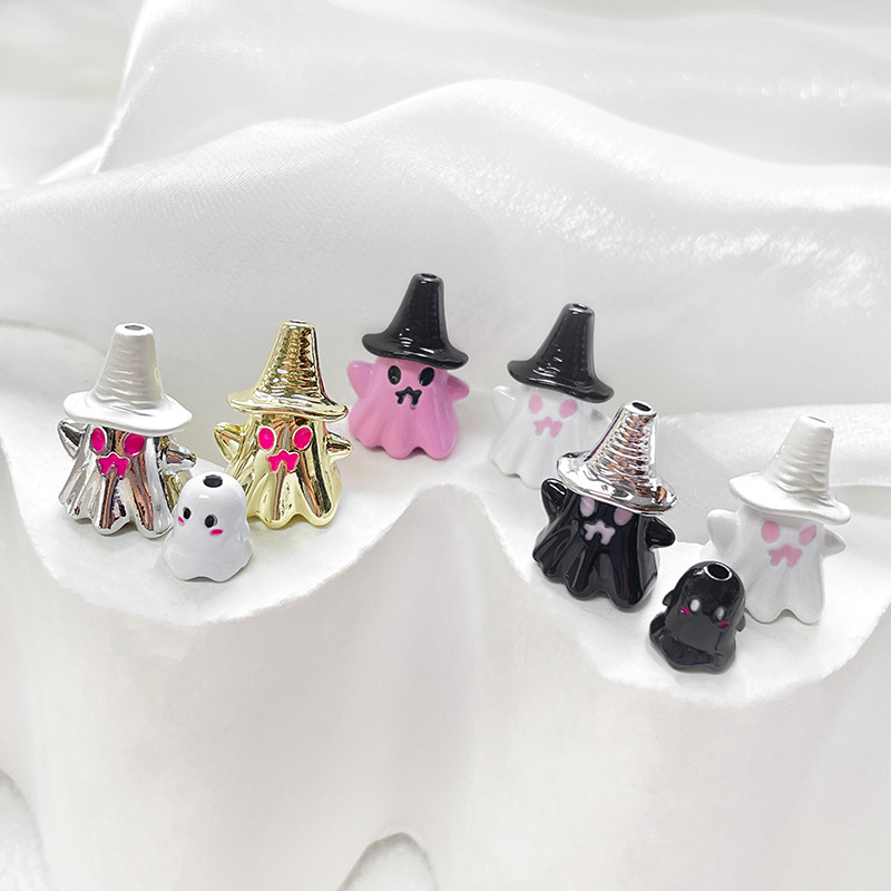 Halloween ghost a floating beads funny spacer beads DIY jewelry bracelet necklace mobile phone chain beaded accessories material