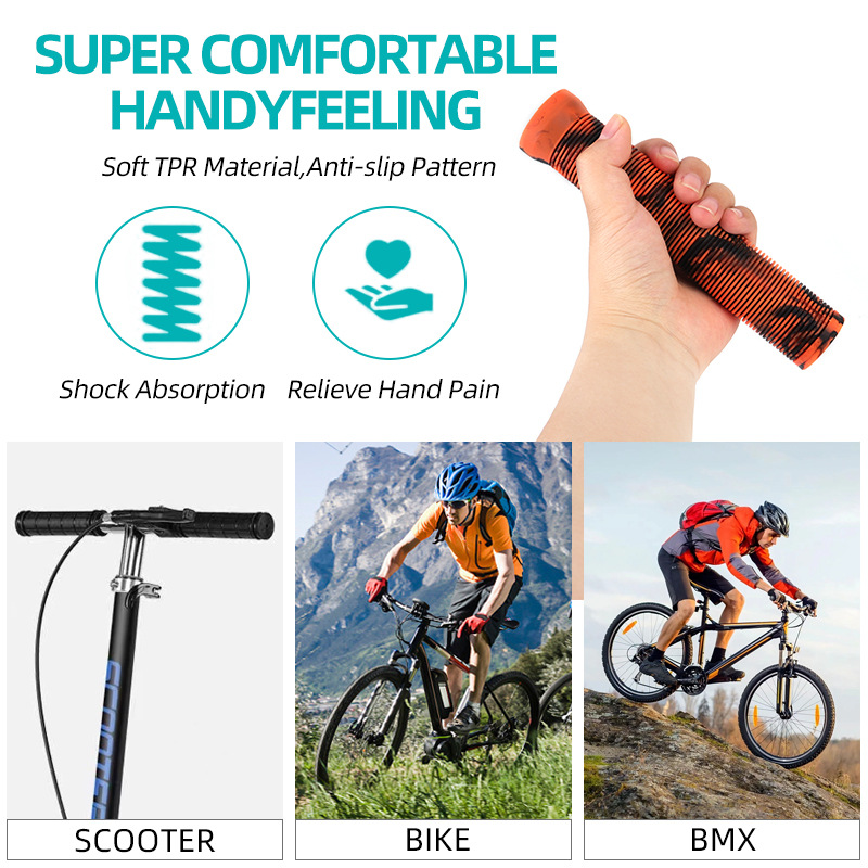 Bicycle dead-speed car lengthened rubber handle cover extreme scooter handle cover thickened non-slip shock-absorbing soft grip