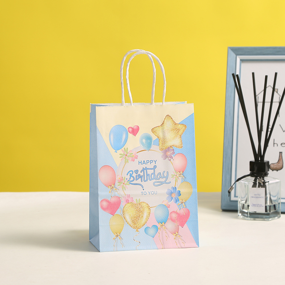 Handbag birthday party series gift bag paper blessing gift packaging bag shopping mall advertising bag