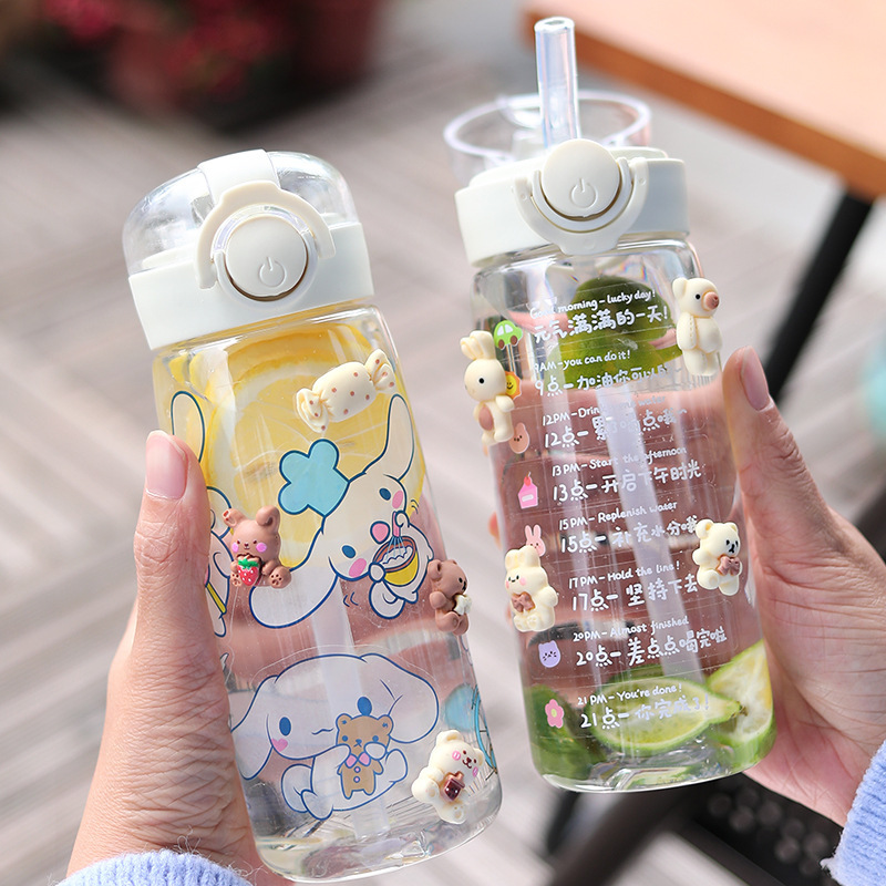 High temperature resistant plastic straw cup high-looking children's kettle large capacity summer season Internet celebrity female student portable water Cup