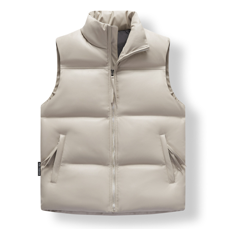 Pure version vest men's autumn and winter net version live broadcast Good Goods stand collar down cotton waistcoat slim handsome young men