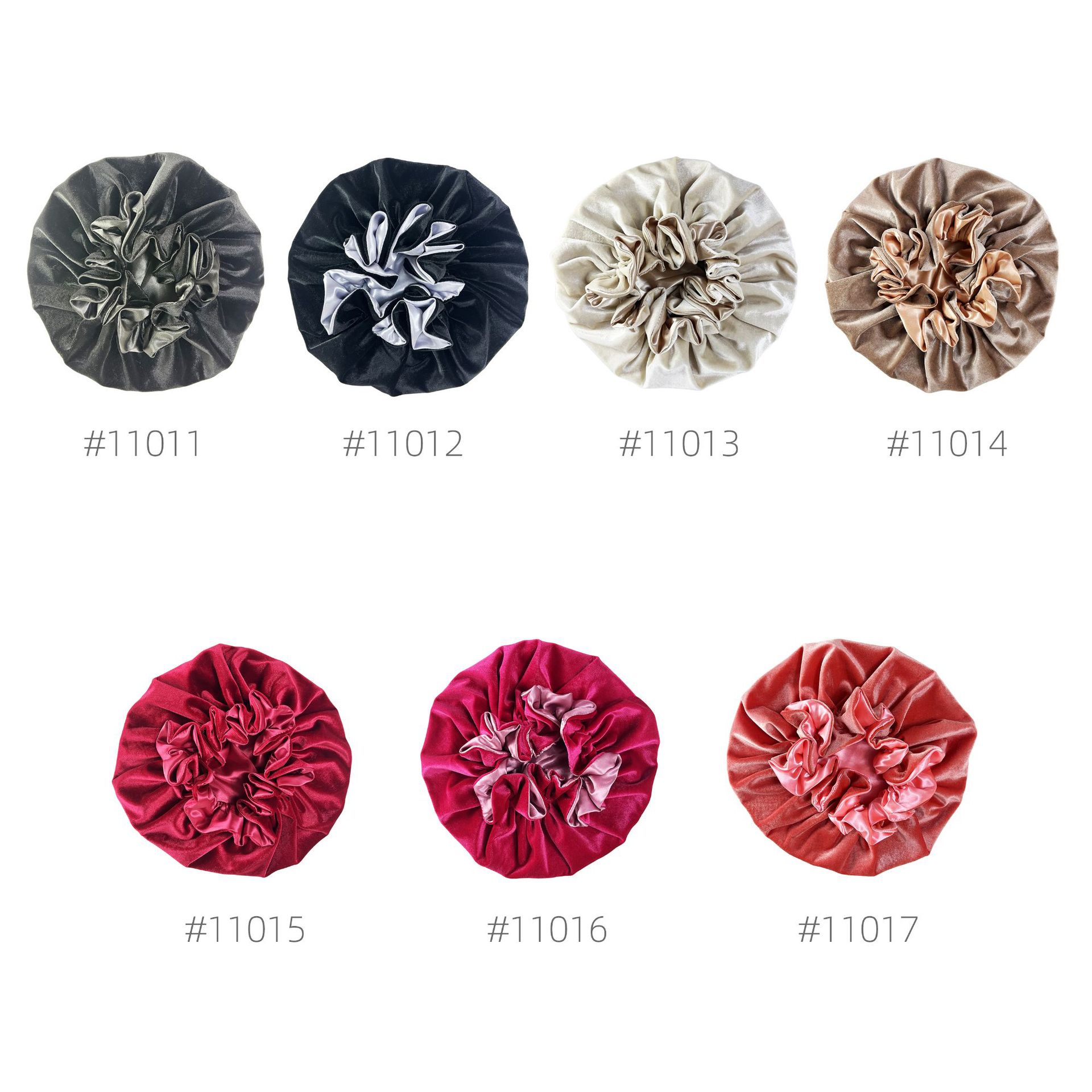 Winter new double nightcap velvet + satin oversized warm hat cross-border European and American supply factory now