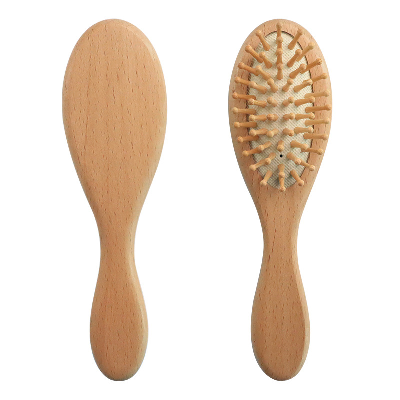 Beech Wool Brush Baby Brush Bath Brush Air Capsule Comb Massage Air Cushion Comb Beech Wool Flat Comb Hair Comb Massage Wooden Comb