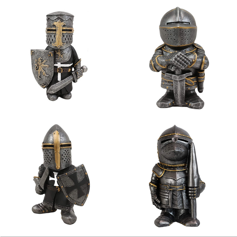 Knights soldiers Gnomes Guard resin crafts ornaments Knight Gnomes Guard garden ornaments wholesale