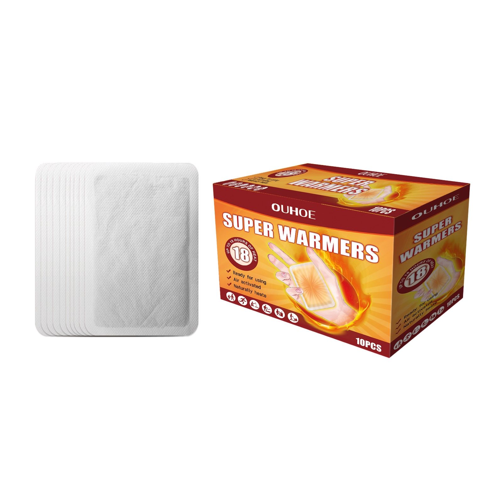 OUHOE body hand warmer winter home outdoor disposable heating cold repellent warm body warmer baby stickers_voghion.com