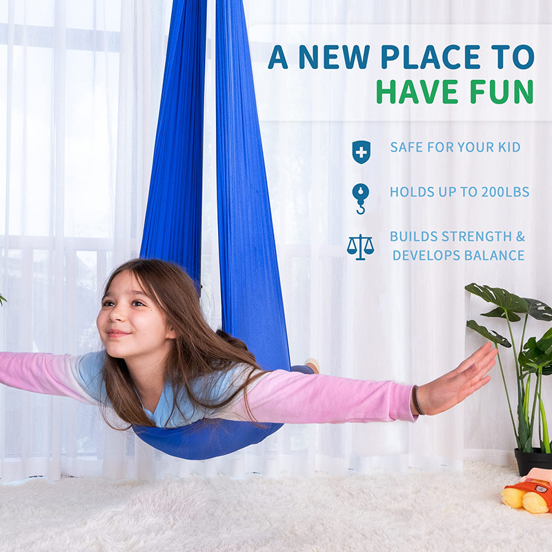 Outdoor High Elastic Children Yoga Hammock Special Children Sensory Treatment Swing Indoor Outdoor Camping Swing Hanging Chair
