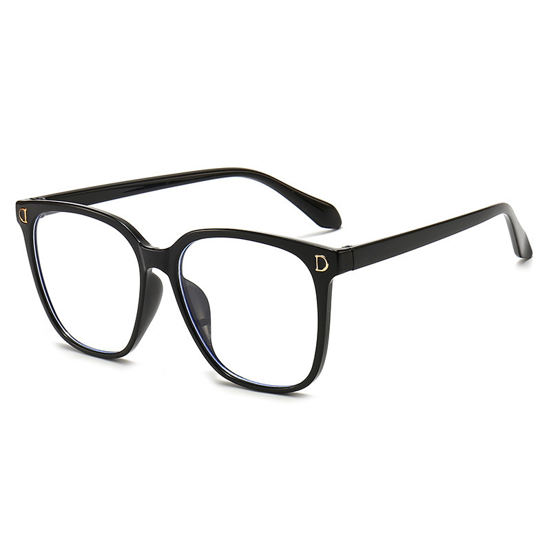 Fashion large frame retro anti-blue light flat mirror modified face computer eye glasses can be equipped with myopia glasses