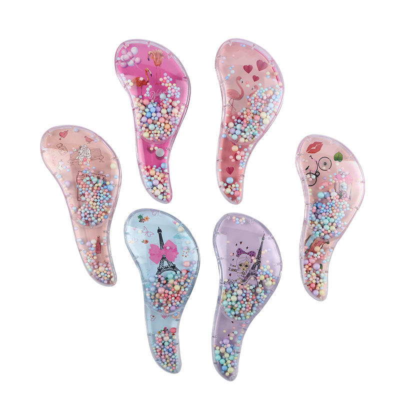 New small TT comb anti-knot hair massage comb cartoon children's comb cute plastic hair comb kawaii style