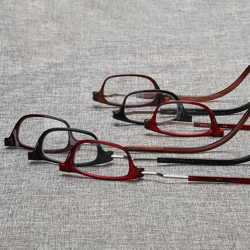Magnet Presbyopic Glasses Drop-resistant Anti-drop Anti-forget Magnetic Attraction Style Presbyopic Glasses Halter-hanging Lightweight Presbyopic Glasses Gift for Parents