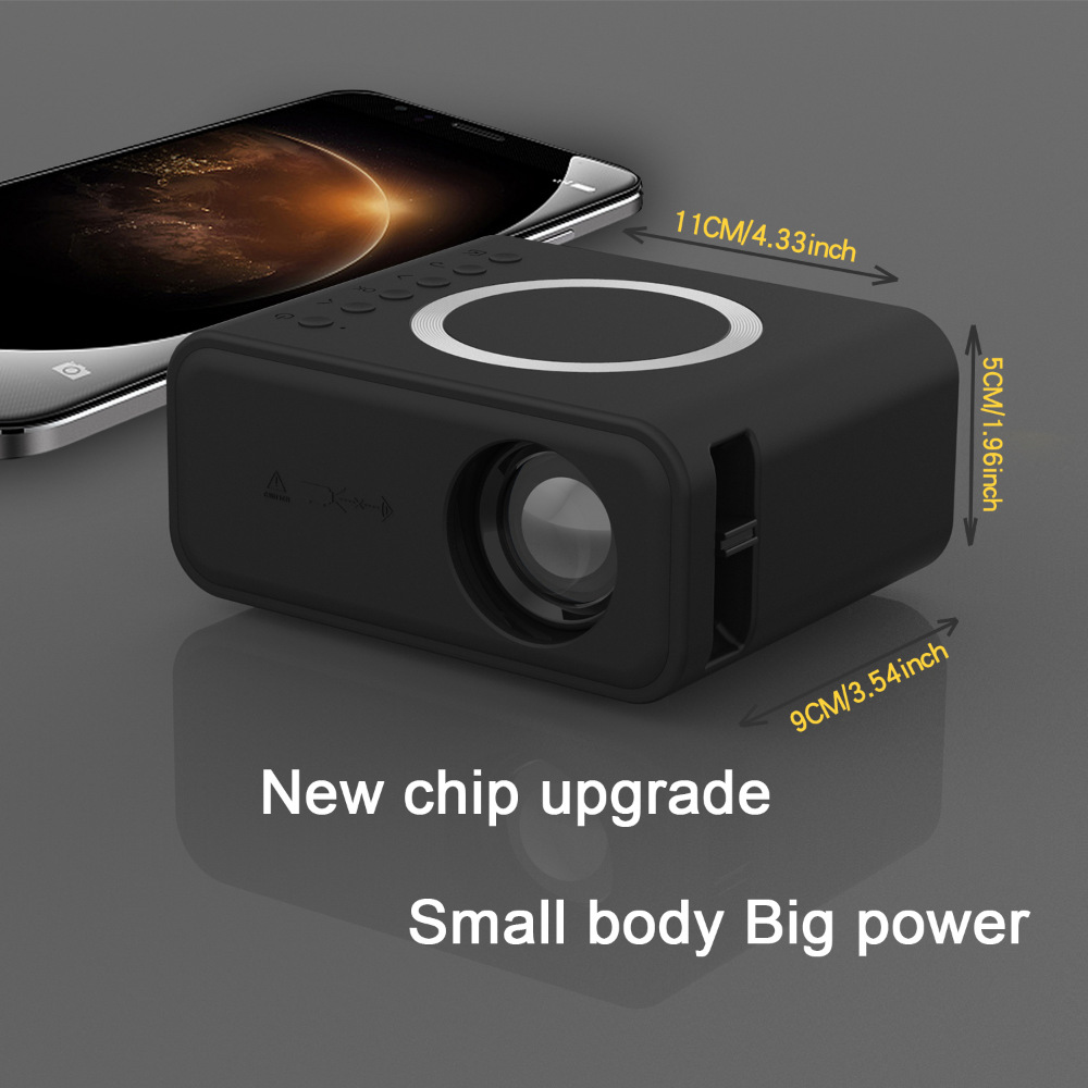 Cross-border YT300 Wireless Wired Mobile Phone Same Screen Projector Home Mini Projector Miniature Home Portable LED