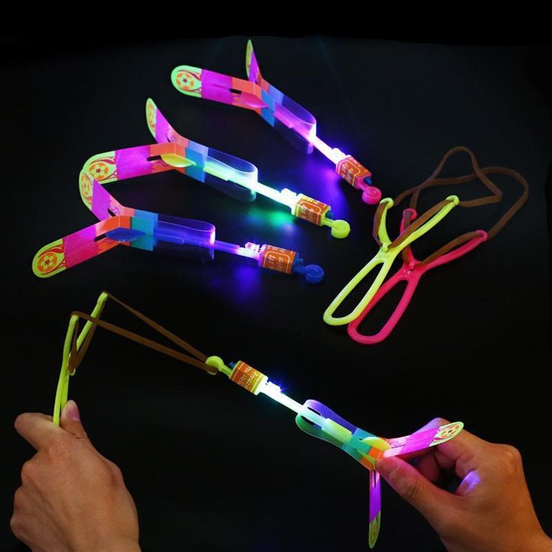 Slingshot flash flying arrow Children's Day toy stall hot sale luminous slingshot flying arrow children's toy kindergarten gift