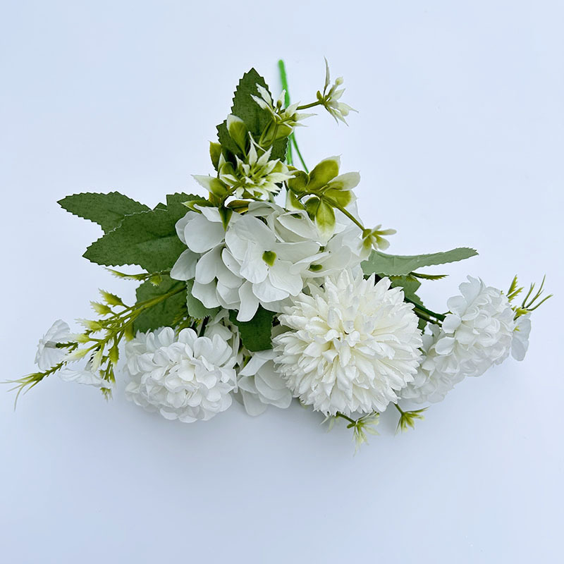 5 fork small flower simulation bouquet artificial Juanhua home hotel decoration flowers_voghion.com