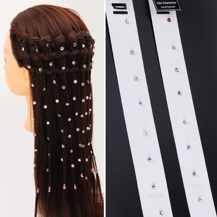 New Discount European and American ins popular wig fish thread drill hair extension diamond hair accessories with special wig comb hair clip