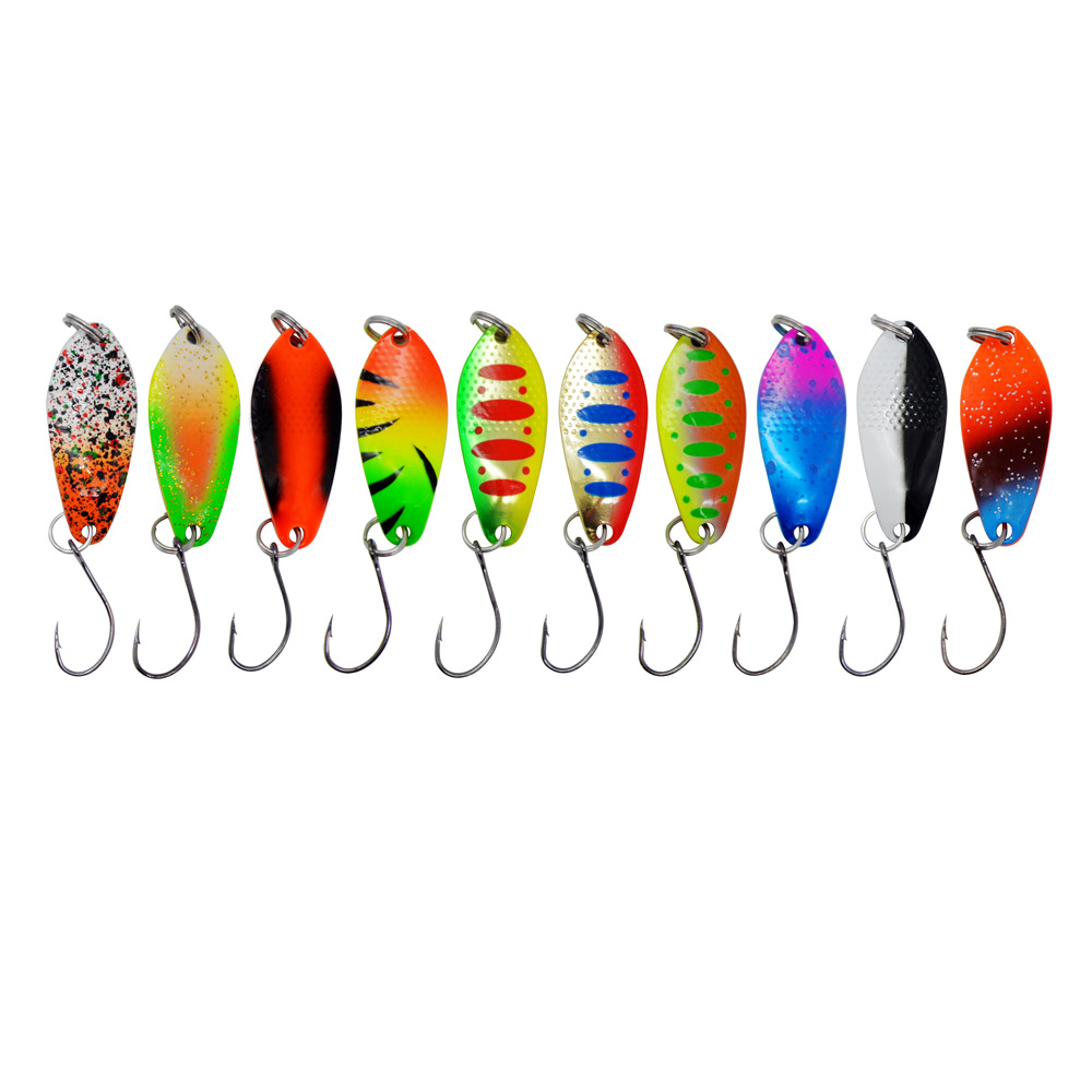 Colorful horse mouth sequins 2.5G multi-color metal Luya bait wholesale horse mouth trout white strip bait fake bait