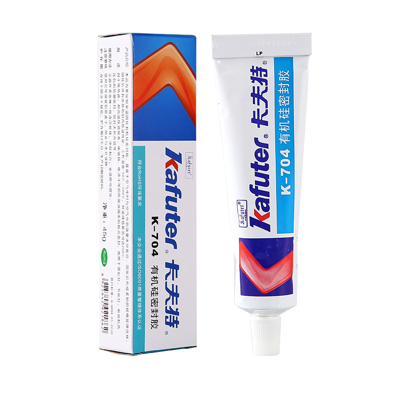 Kraft K-704 Silicone Sealant 704L Silicone Rubber White 704 Waterproof High Temperature Resistant Electronic Adhesive 45g
